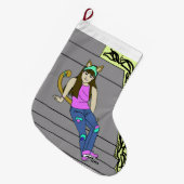 Grande Chaussette De Noël catgirl (Devant (Accrochage))