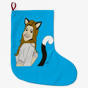 Grande Chaussette De Noël catgirl