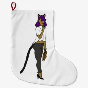 Grande Chaussette De Noël catgirl
