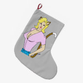Grande Chaussette De Noël catgirl (Devant (Accrochage))