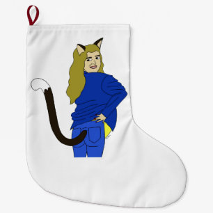 Grande Chaussette De Noël catgirl