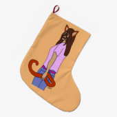 Grande Chaussette De Noël catgirl (Devant (Accrochage))