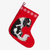 Grande Chaussette De Noël cavalier roi spaniel (Devant (Accrochage))