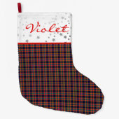 Grande Chaussette De Noël Champ de bataille Plaid (Devant)