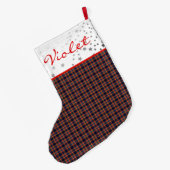 Grande Chaussette De Noël Champ de bataille Plaid (Dos (Accrochage))