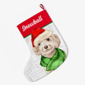 Grande Chaussette De Noël Champagne Cockapoo (Dos (Accrochage))