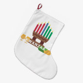 Grande Chaussette De Noël chandelles jolies kwanzaa (Devant (Accrochage))