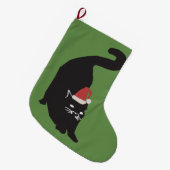 Grande Chaussette De Noël Chat noir (Devant (Accrochage))