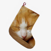 Grande Chaussette De Noël Chaton couchant (Devant (Accrochage))