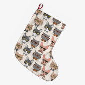 Grande Chaussette De Noël Chats (Devant (Accrochage))