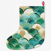 Grande Chaussette De Noël Chaud Sage Green Mint (Dos)