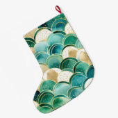 Grande Chaussette De Noël Chaud Sage Green Mint (Dos (Accrochage))