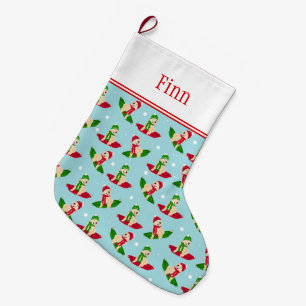 Grande Chaussette De Noël Chaussure d'hiver de chien doré sur mesure Jour d'