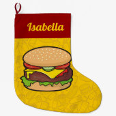 Grande Chaussette De Noël Cheeseburger (Devant)