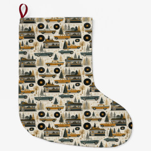 Grande Chaussette De Noël Chemin de Vinyl Noël Mantel Rythme