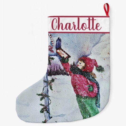 Grande Chaussette De Noël Cher Père Noël (Dos)