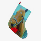Grande Chaussette De Noël Cheval de Noël (Devant (Accrochage))