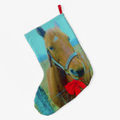 Grande Chaussette De Noël Cheval de Noël (Dos (Accrochage))