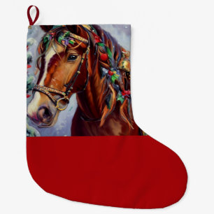 Grande Chaussette De Noël Cheval de Noël 2