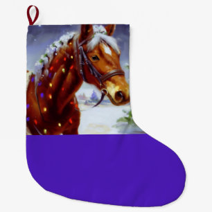 Grande Chaussette De Noël Cheval de Noël 3