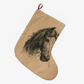 Grande Chaussette De Noël Cheval's Head (par Heywood Hardy) (Devant (Accrochage))