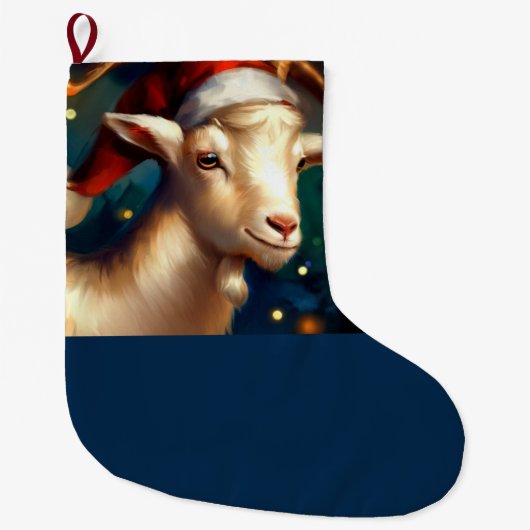 Grande Chaussette De Noël Chèvre de Noël 1 (Devant)