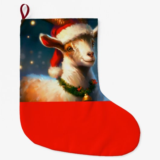 Grande Chaussette De Noël Chèvre de Noël 2 (Devant)