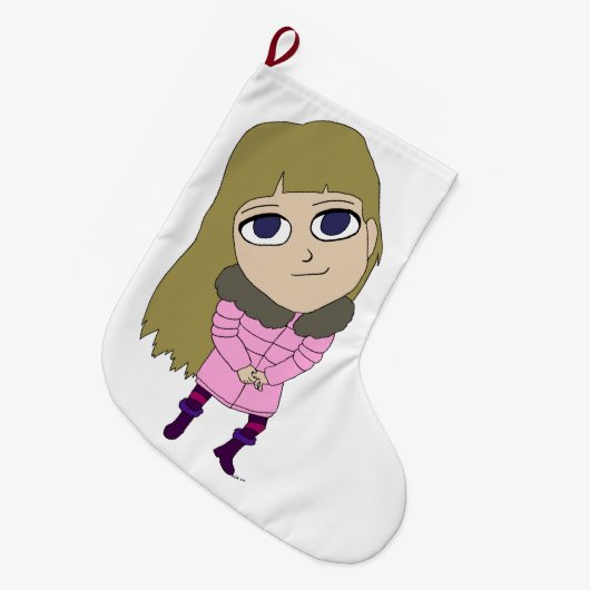 Grande Chaussette De Noël chibi (Devant (Accrochage))