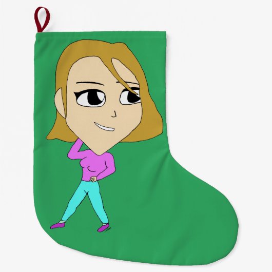Grande Chaussette De Noël chibi (Devant)