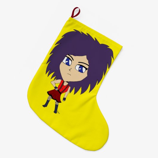 Grande Chaussette De Noël chibi (Devant (Accrochage))