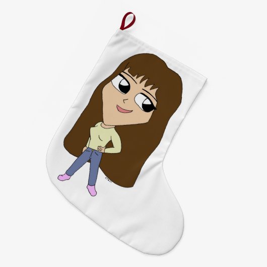 Grande Chaussette De Noël chibi (Devant (Accrochage))
