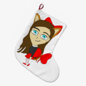 Grande Chaussette De Noël chibi catgirl (Devant (Accrochage))