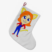 Grande Chaussette De Noël chibi catgirl (Devant (Accrochage))