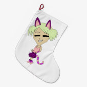 Grande Chaussette De Noël chibi catgirl (Devant (Accrochage))