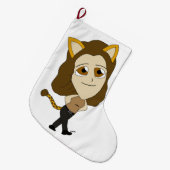 Grande Chaussette De Noël chibi catgirl (Devant (Accrochage))