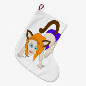 Grande Chaussette De Noël chibi catgirl (Devant (Accrochage))