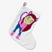 Grande Chaussette De Noël chibi catgirl (Devant (Accrochage))
