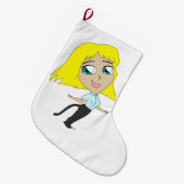Grande Chaussette De Noël chibi fille avec une queue (Devant (Accrochage))