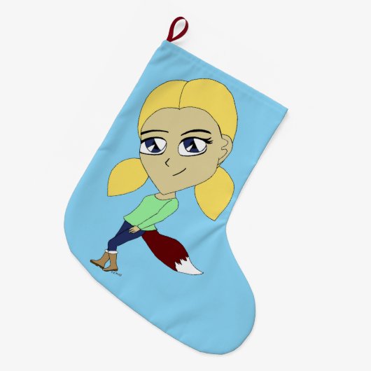 Grande Chaussette De Noël chibi foxy fille (Devant (Accrochage))
