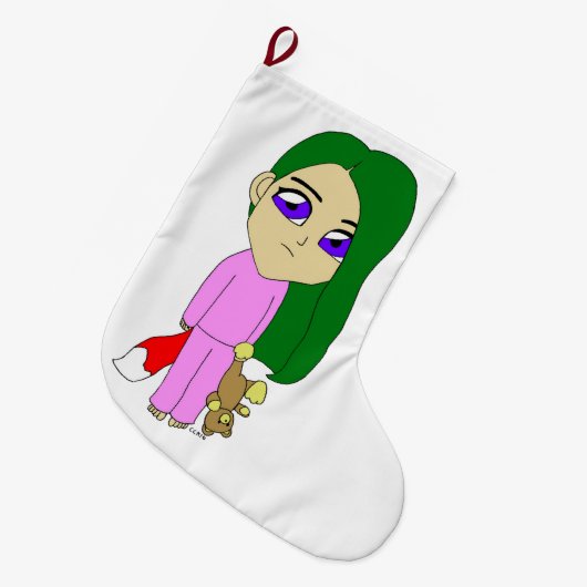 Grande Chaussette De Noël chibi foxy fille (Devant (Accrochage))