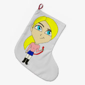Grande Chaussette De Noël chibi "mauvaise fille" (Devant (Accrochage))