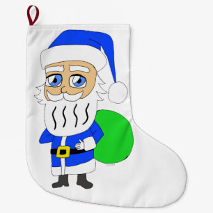 Grande Chaussette De Noël chibi Santa Claus