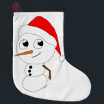 Grande Chaussette De Noël chibi snowman<br><div class="desc">Un petit bonhomme de neige chibi.</div>