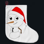 Grande Chaussette De Noël chibi snowman<br><div class="desc">Un petit bonhomme de neige chibi.</div>