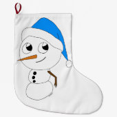 Grande Chaussette De Noël chibi snowman (Devant)