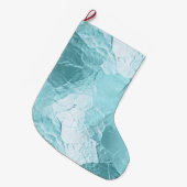 Grande Chaussette De Noël Chic Aqua Mint Blue Glam (Devant (Accrochage))