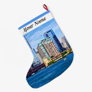 Grande Chaussette De Noël Chicago IL - Vue Du Lac Michigan