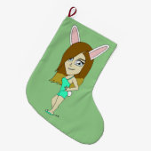 Grande Chaussette De Noël Chini Bunny (Devant (Accrochage))