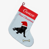 Grande Chaussette De Noël Chiot de labrador retriever (Devant (Accrochage))