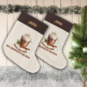 Grande Chaussette De Noël Chocolat Chaud Cool